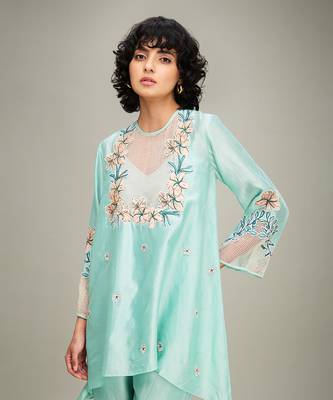 Mint green zinnia applique co-ord set 5
