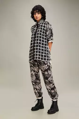 Black ahyana applique co-ord set