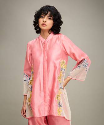 Pink zinnia applique co-ord set 5