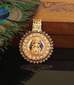 Kerala style gold plated palakka temple pendant