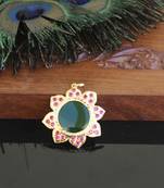 Kerala style gold plated palakka premioum stone pendant