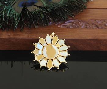 Kerala style gold plated palakka temple pendant 2