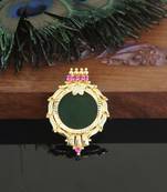 Kerala style gold plated palakka pendant