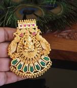 Kerala style gold plated palakka temple pendant