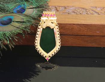 Kerala style gold plated palakka nagapadam pendant 1