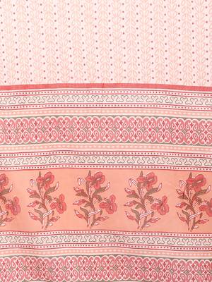 peach color printed rayon blend styles kurta trouser with dupatta 6