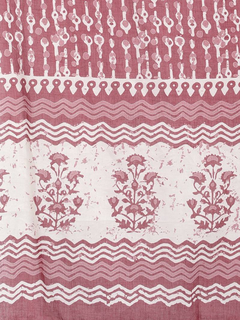 maroon color printed rayon blend styles kurta trouser with dupatta