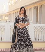  Designer Trending Dyeable Pure Viscose Jacquard Fabric Lehenga Choli & Dupatta Set 
