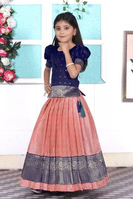 Kids Pink Lehenga Choli  2
