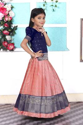 Kids Pink Lehenga Choli  3