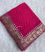 Georgette Mothda Fabric with Beautiful rich look saree