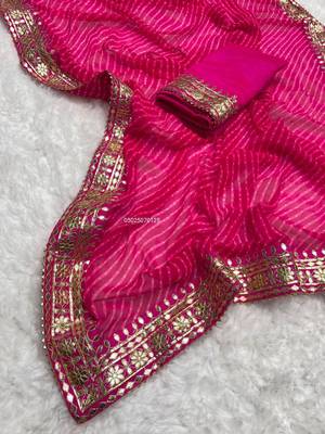 Georgette Mothda Fabric with Beautiful rich look saree 3