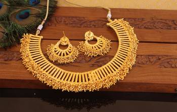 Designer gold plated necklace set 3