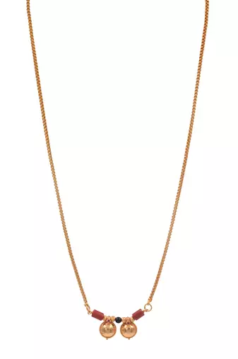 Golden mangalsutra LONG with double vati one gram gold