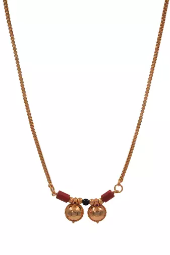 Golden mangalsutra LONG with double vati one gram gold