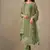 Light green organza embroidery work designer salwar suit