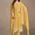 Yellow organza embroidery work designer salwar suit