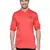 men's tailored fit salmon pink cotton short kurta