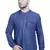 men's tailored fit atlantic blue short denim kurta