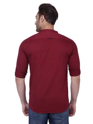 men's tailored fit beige cotton short kurta 2