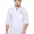 men's tailored fit white cotton short kurta