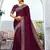 Wine heavy zari embroidery work art silk saree