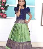 Kids Pista Lehenga choli for girls dress