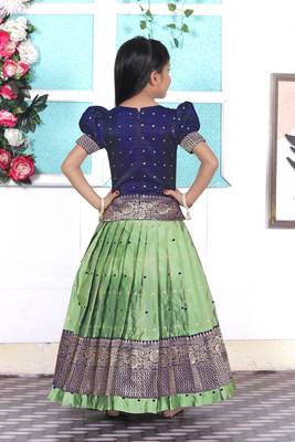 Kids Pista Lehenga choli for girls dress 4