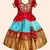 Regal Red & Blue Designer Pavadai Set for Girls