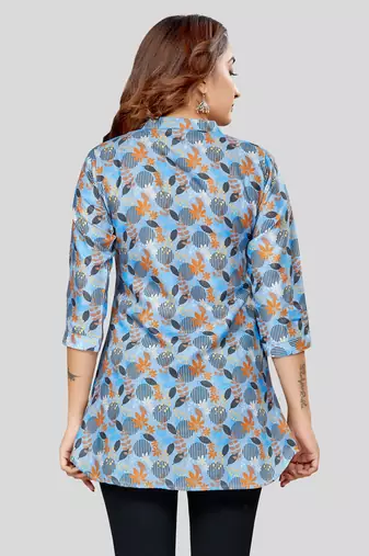  cotton blend printed short kurti