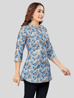  cotton blend printed short kurti 3