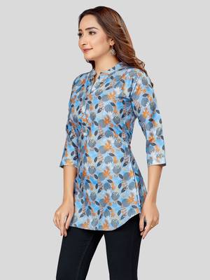  cotton blend printed short kurti 4