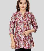 Saree swarg cotton blend printed short kurti