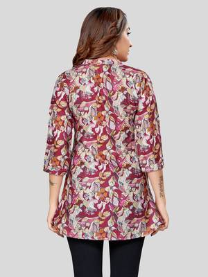  cotton blend printed short kurti 2