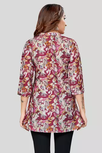 cotton blend printed short kurti