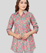 Saree swarg cotton blend printed short kurti