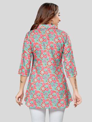  cotton blend printed short kurti 2