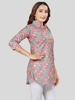  cotton blend printed short kurti 3