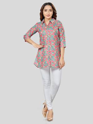  cotton blend printed short kurti 5