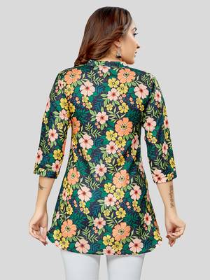  cotton blend printed short kurti 2