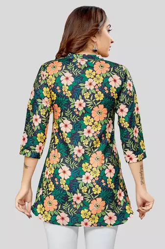  cotton blend printed short kurti