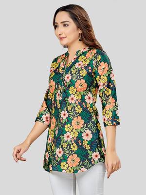 cotton blend printed short kurti 4