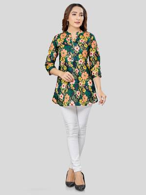  cotton blend printed short kurti 5