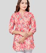 Saree swarg cotton blend printed short kurti