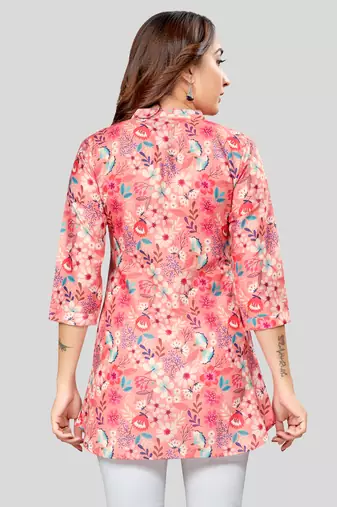  cotton blend printed short kurti