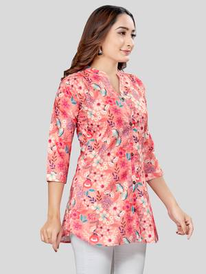  cotton blend printed short kurti 3