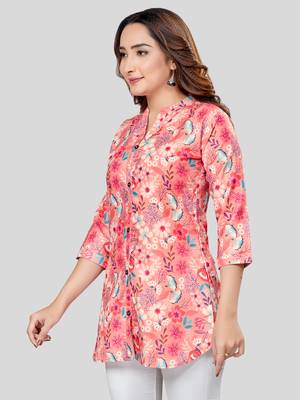  cotton blend printed short kurti 4