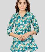 Saree swarg cotton blend printed short kurti