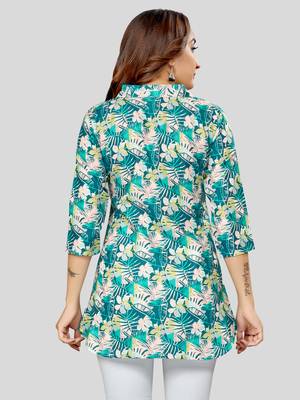  cotton blend printed short kurti 2