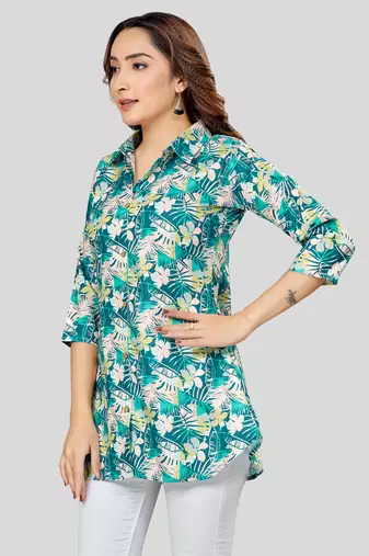  cotton blend printed short kurti